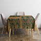 Egyptian God Osiris Tablecloth Green Pharaonic Hieroglyphic Patterns
