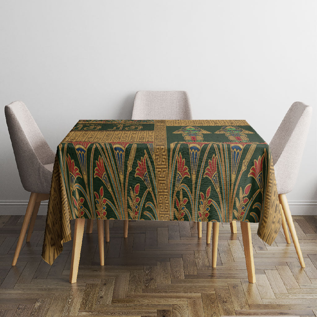 Pattern Phoraonic Egyptian God Osiris Tablecloth Green Pharaonic Hieroglyphic Patterns by ...