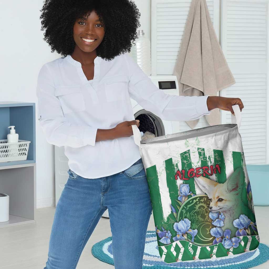 Algeria Laundry Basket Fennec And Iris Grunge Style - African Pride
