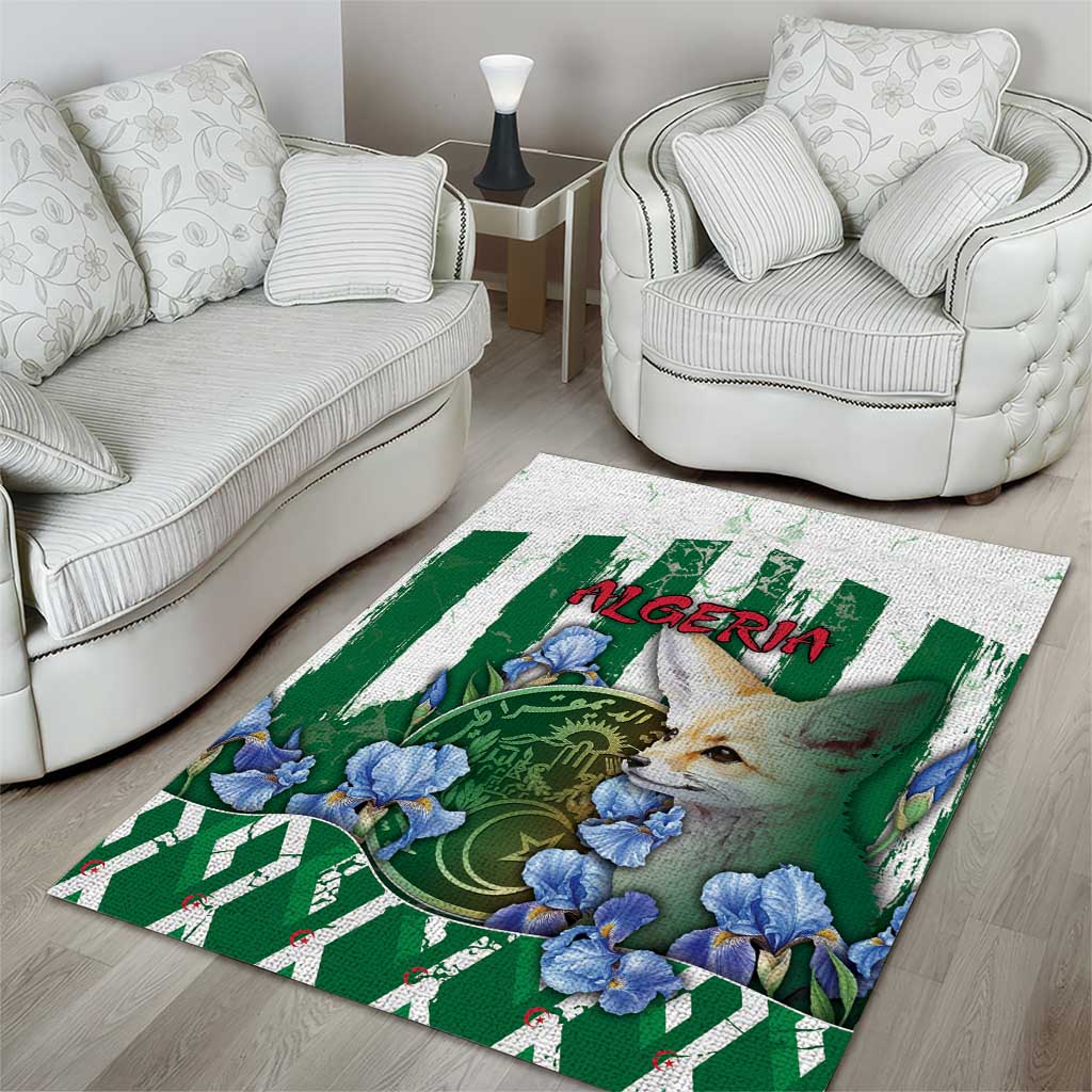 Algeria Area Rug Fennec And Iris Grunge Style - African Pride