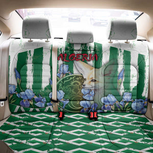 Algeria Back Car Seat Cover Fennec And Iris Grunge Style - African Pride