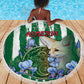 Algeria Beach Blanket Fennec And Iris Grunge Style - African Pride