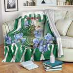 Algeria Blanket Fennec And Iris Grunge Style - African Pride