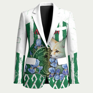 Personalized Algeria Blazer Fennec And Iris Grunge Style - African Pride