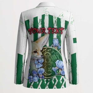 Personalized Algeria Blazer Fennec And Iris Grunge Style - African Pride