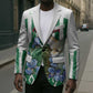 Personalized Algeria Blazer Fennec And Iris Grunge Style - African Pride