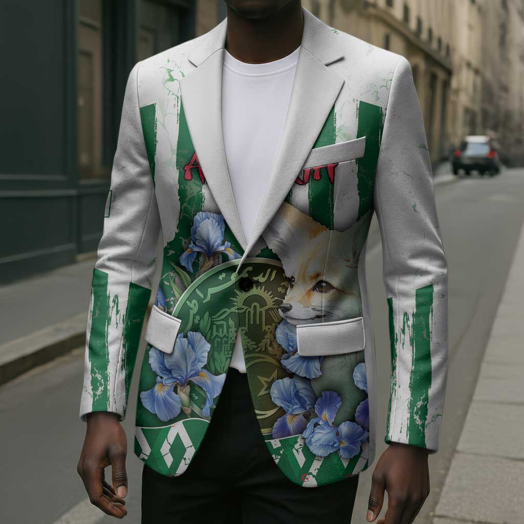 Personalized Algeria Blazer Fennec And Iris Grunge Style - African Pride