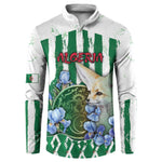 Personalized Algeria Button Sweatshirt Fennec And Iris Grunge Style