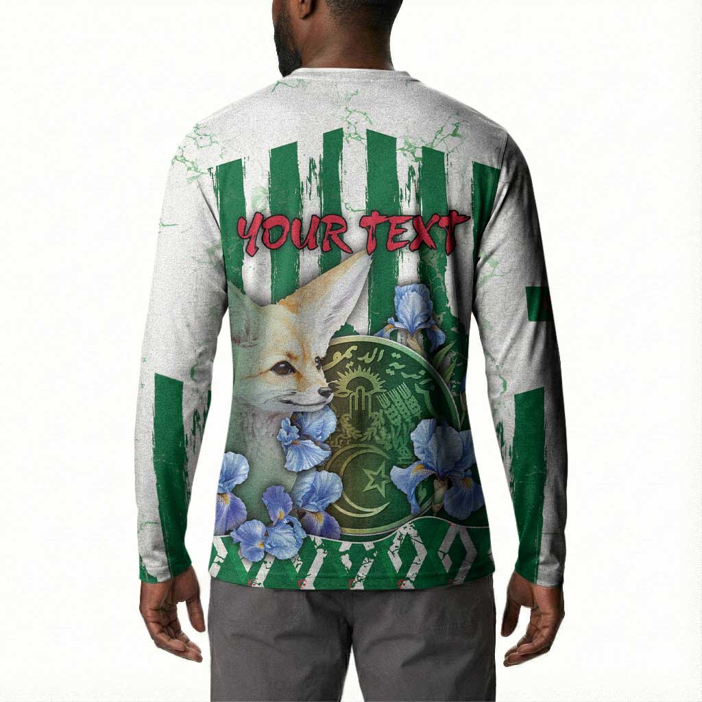 Personalized Algeria Button Sweatshirt Fennec And Iris Grunge Style