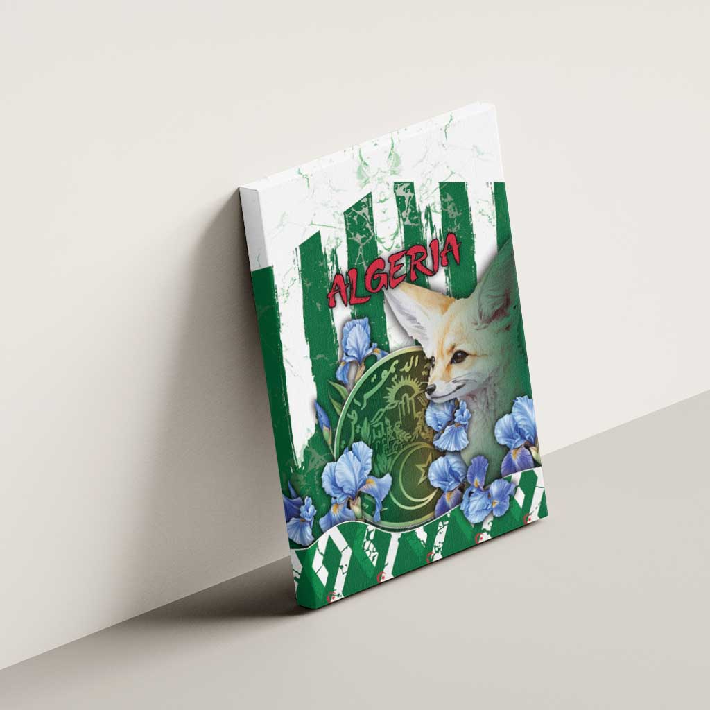 Algeria Canvas Wall Art Fennec And Iris Grunge Style - African Pride
