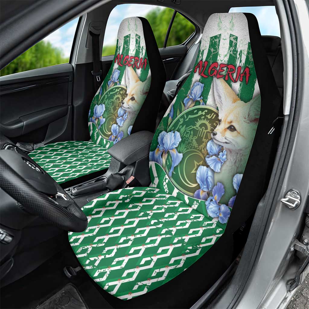 Algeria Car Seat Cover Fennec And Iris Grunge Style - African Pride