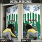 Personalized Algeria Door Cover Fennec And Iris Grunge Style - African Pride
