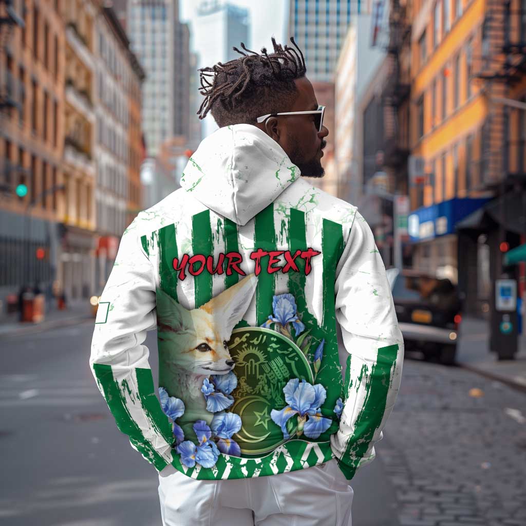 Personalized Algeria Hoodie Fennec And Iris Grunge Style - African Pride