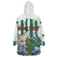 Personalized Algeria Kid Wearable Blanket Hoodie Fennec And Iris Grunge Style - African Pride