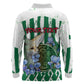 Personalized Algeria Long Sleeve Polo Shirt Fennec And Iris Grunge Style - African Pride