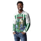 Personalized Algeria Long Sleeve Polo Shirt Fennec And Iris Grunge Style - African Pride