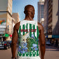 Personalized Algeria Men Tank Top Fennec And Iris Grunge Style - African Pride
