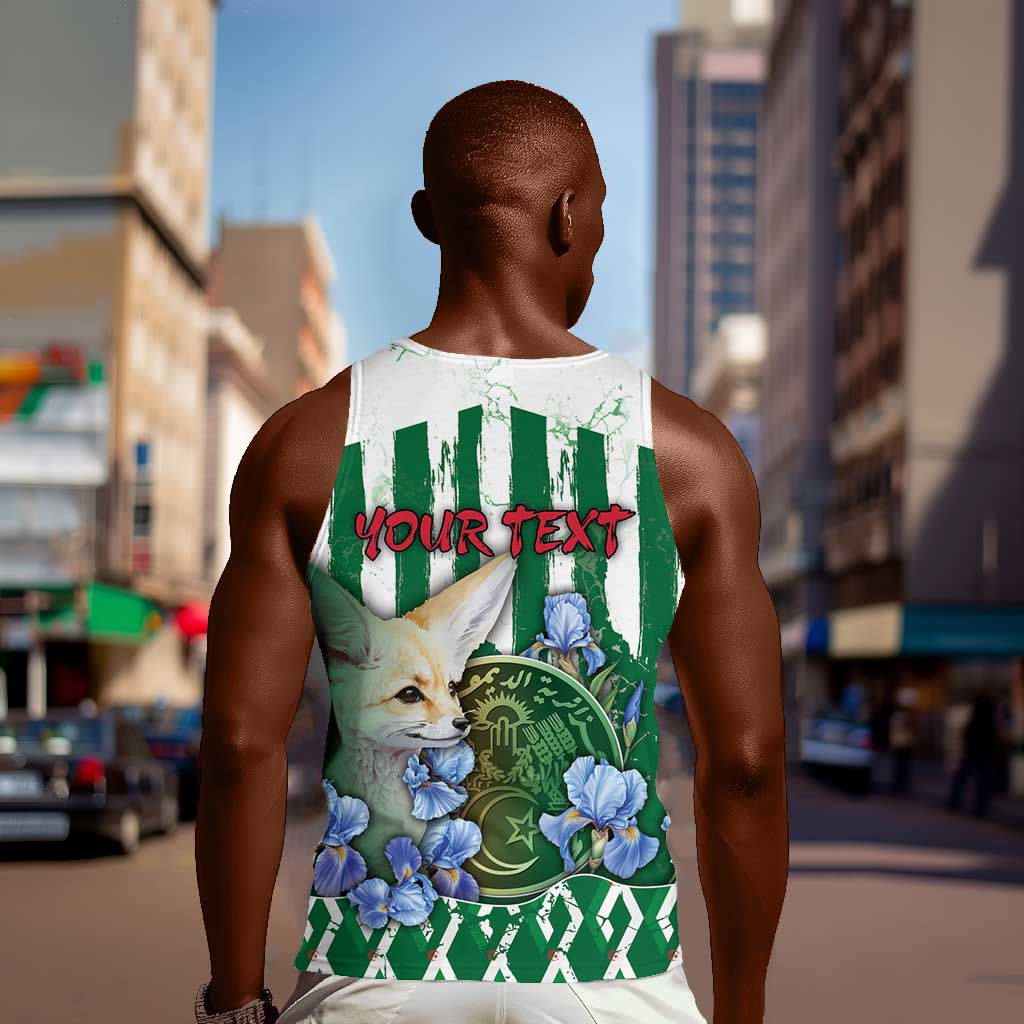 Personalized Algeria Men Tank Top Fennec And Iris Grunge Style - African Pride