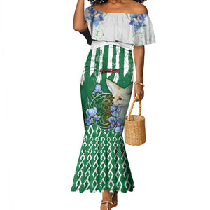 Personalized Algeria Mermaid Dress Fennec And Iris Grunge Style - African Pride