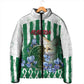 Personalized Algeria Padded Jacket Fennec And Iris Grunge Style - African Pride