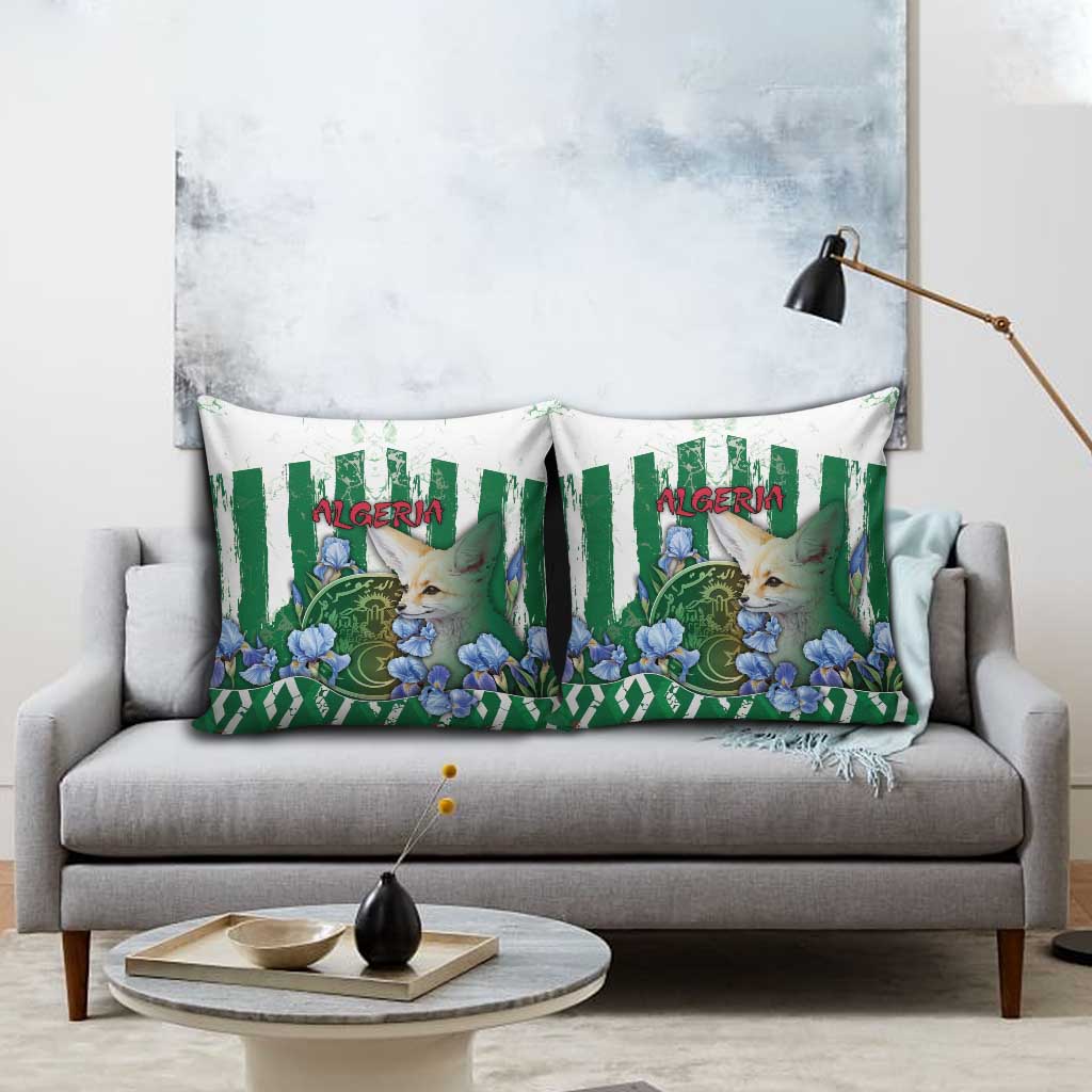 Algeria Pillow Cover Fennec And Iris Grunge Style - African Pride
