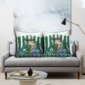 Algeria Pillow Cover Fennec And Iris Grunge Style - African Pride