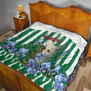 Algeria Quilt Fennec And Iris Grunge Style - African Pride