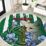 Algeria Round Carpet Fennec And Iris Grunge Style - African Pride