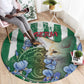Algeria Round Carpet Fennec And Iris Grunge Style - African Pride