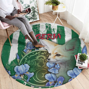 Algeria Round Carpet Fennec And Iris Grunge Style - African Pride
