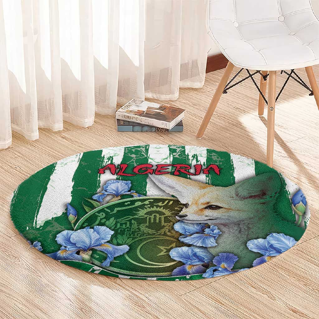 Algeria Round Carpet Fennec And Iris Grunge Style - African Pride