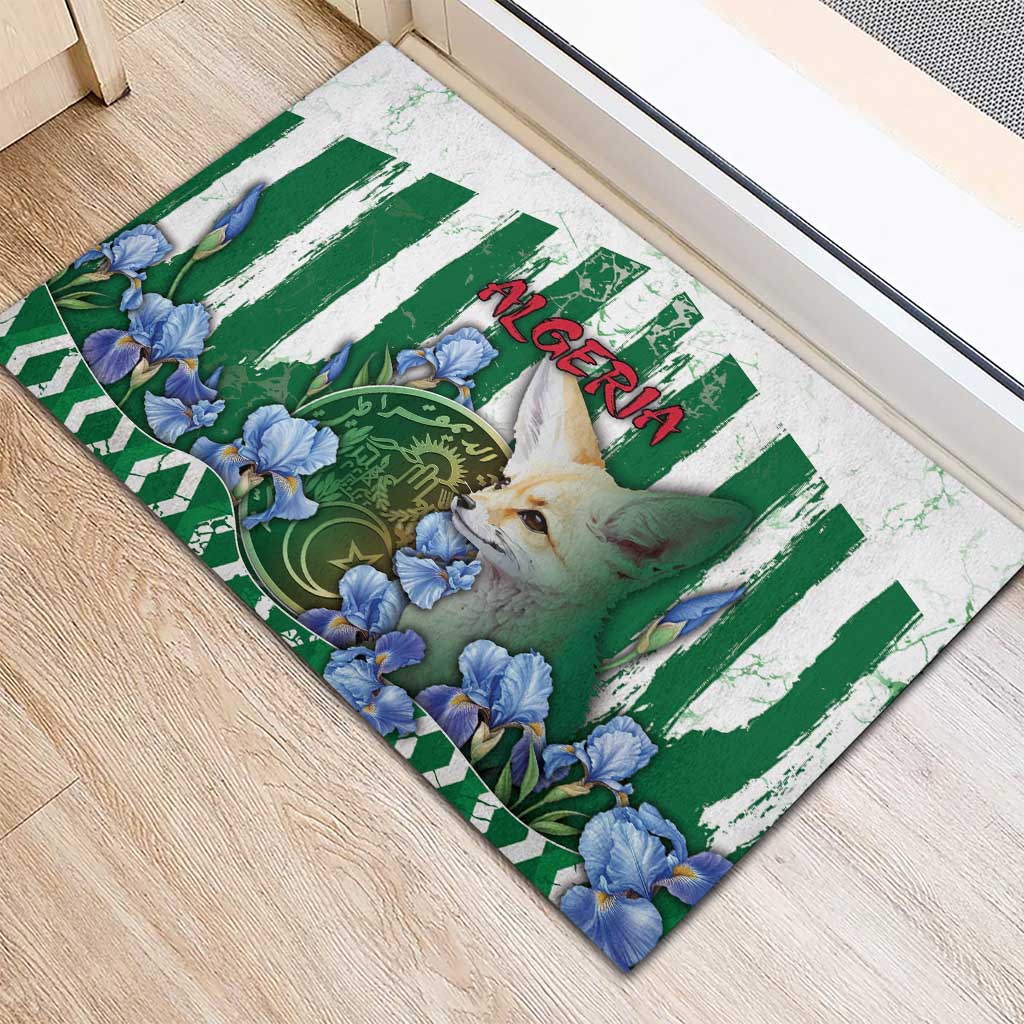 Algeria Rubber Doormat Fennec And Iris Grunge Style - African Pride