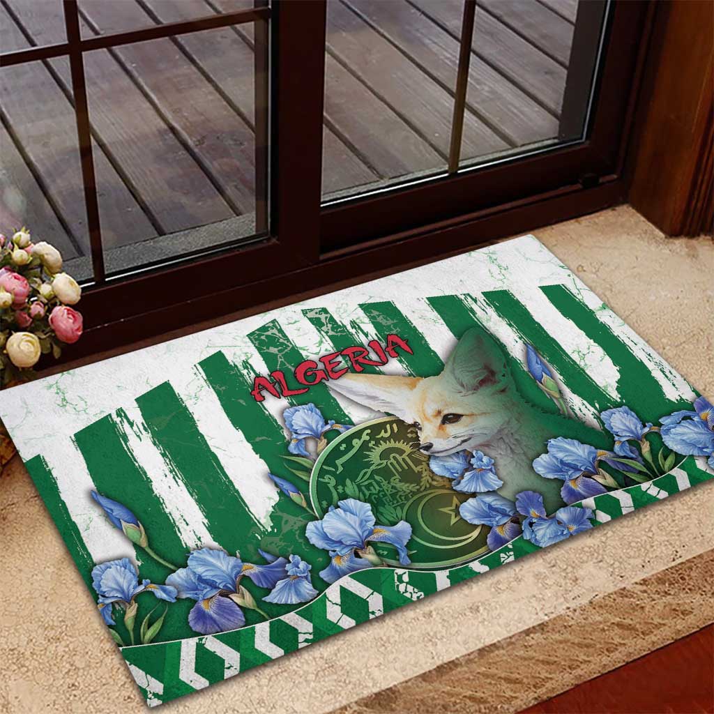 Algeria Rubber Doormat Fennec And Iris Grunge Style - African Pride