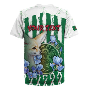 Personalized Algeria Rugby Jersey Fennec And Iris Grunge Style - African Pride