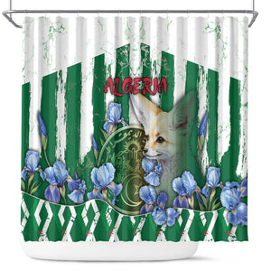 Algeria Shower Curtain Fennec And Iris Grunge Style - African Pride