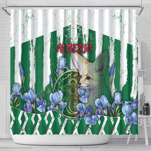 Algeria Shower Curtain Fennec And Iris Grunge Style - African Pride