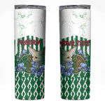 Personalized Algeria Skinny Tumbler Fennec And Iris Grunge Style - African Pride