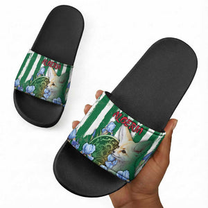 Algeria Slide Sandals Fennec And Iris Grunge Style - African Pride
