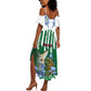 Personalized Algeria Summer Maxi Dress Fennec And Iris Grunge Style - African Pride