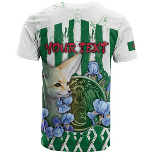 Personalized Algeria T shirt Fennec And Iris Grunge Style - African Pride