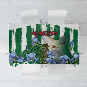 Algeria Tablecloth Fennec And Iris Grunge Style - African Pride