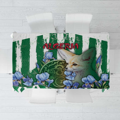Algeria Tablecloth Fennec And Iris Grunge Style - African Pride