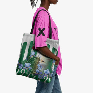 Algeria Tote Bag Fennec And Iris Grunge Style - African Pride