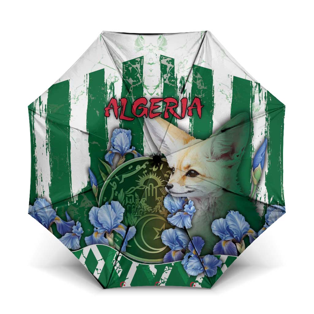 Algeria Umbrella Fennec And Iris Grunge Style - African Pride