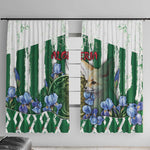 Algeria Window Curtain Fennec And Iris Grunge Style - African Pride