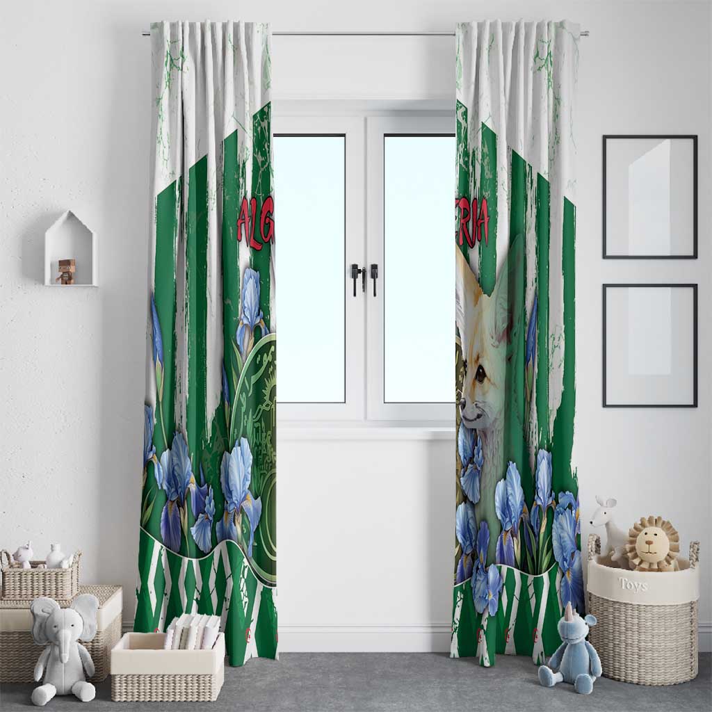 Algeria Window Curtain Fennec And Iris Grunge Style - African Pride