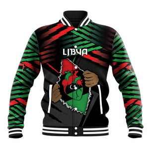 Personalized Libya In My Veins Baseball Jacket - African Pride