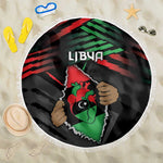 Libya In My Veins Beach Blanket - African Pride