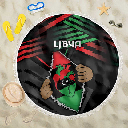 Libya In My Veins Beach Blanket - African Pride