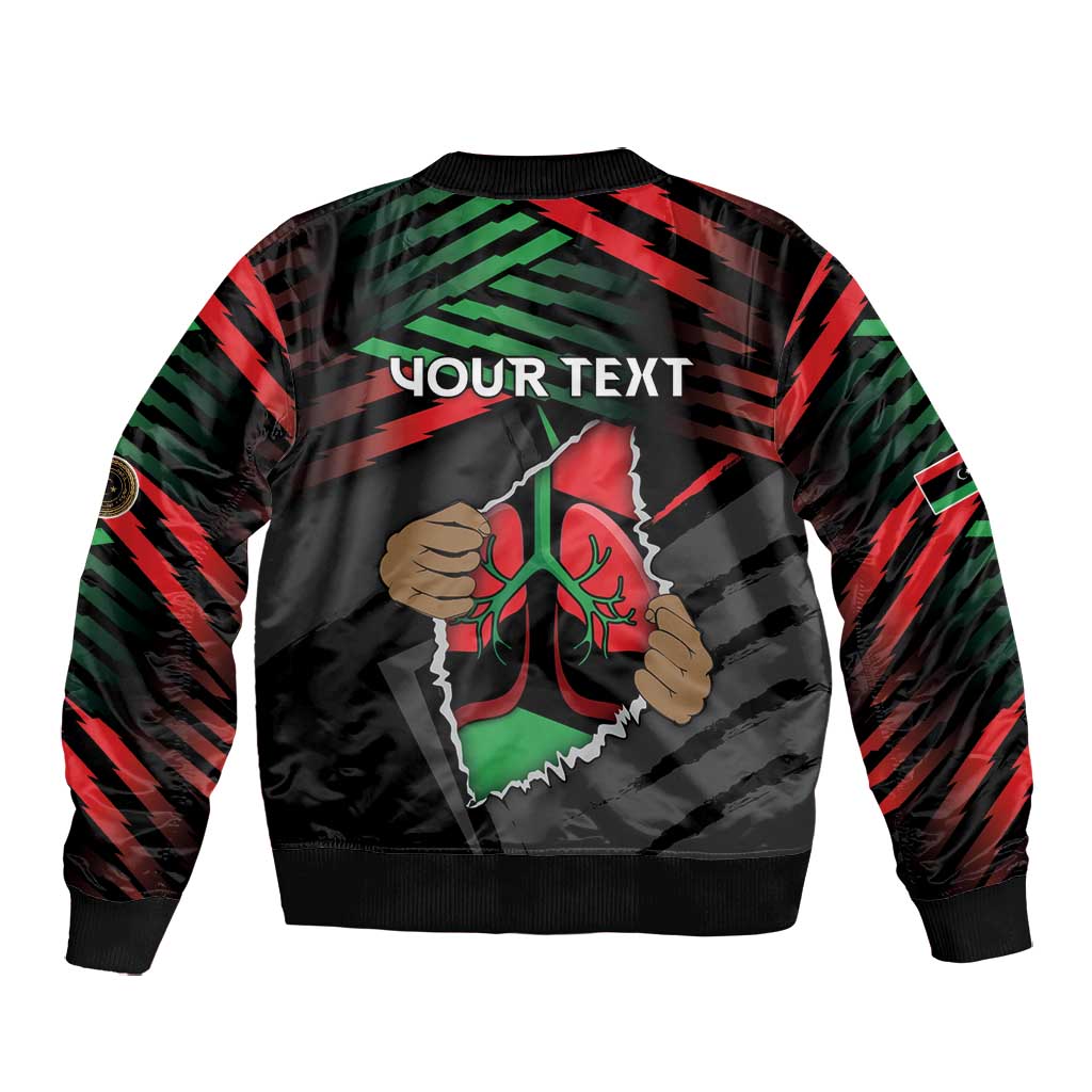 Personalized Libya In My Veins Bomber Jacket - African Pride